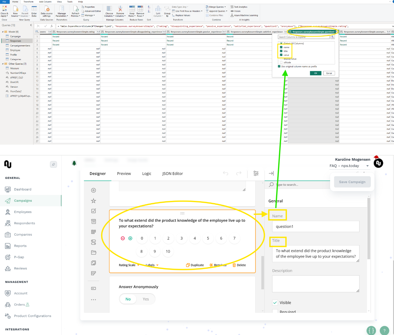 Step5unpackquestionvalue