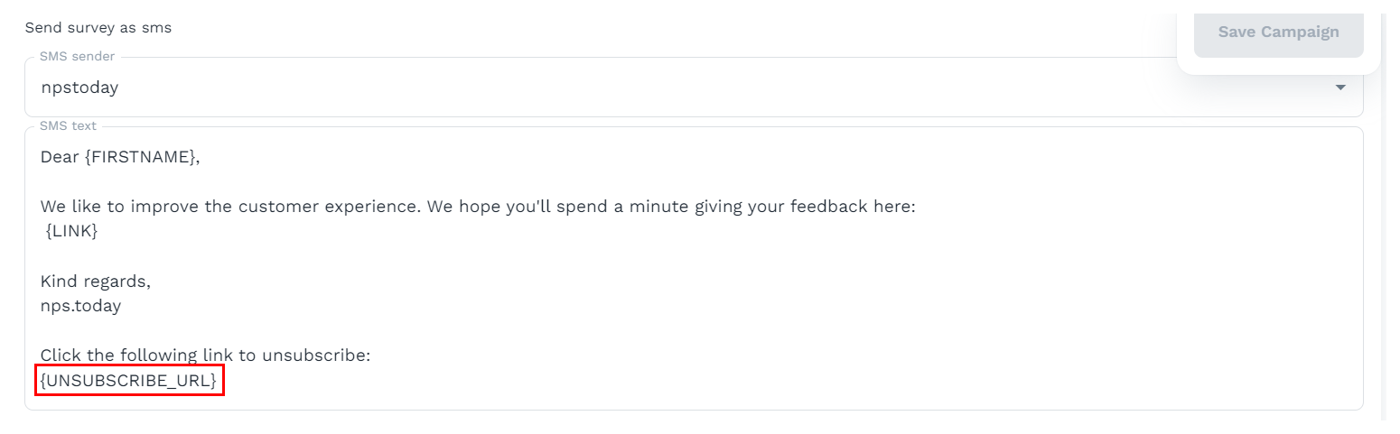 Text message editor example