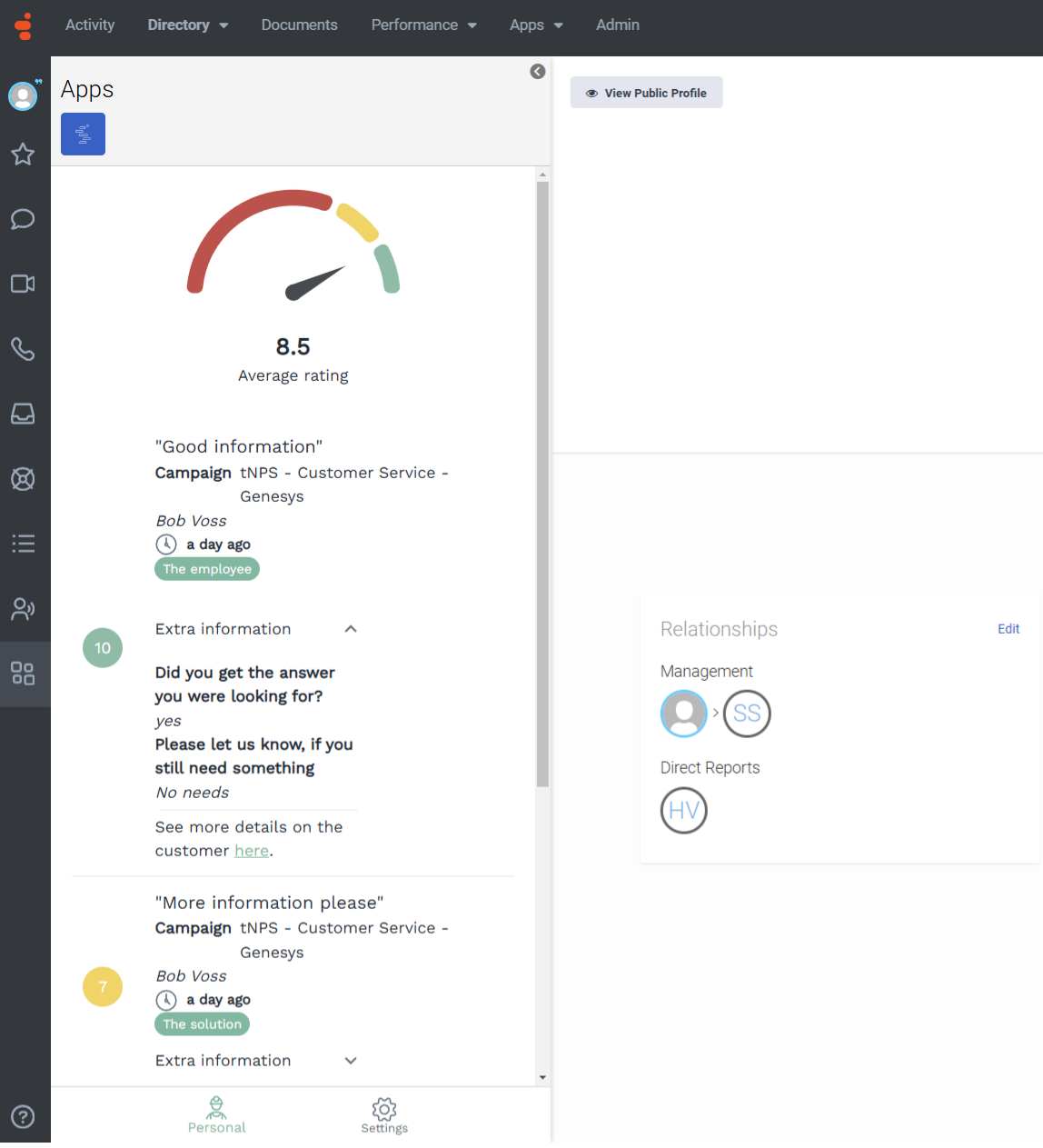 Employee Widget