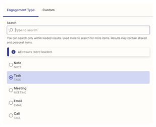 Task engagement type