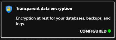 Transparent data encryption