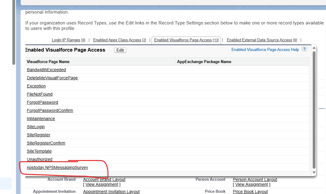 Enable Visualforce Page Access