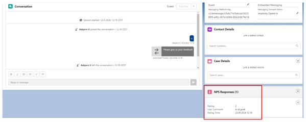 Response on Messaging Session