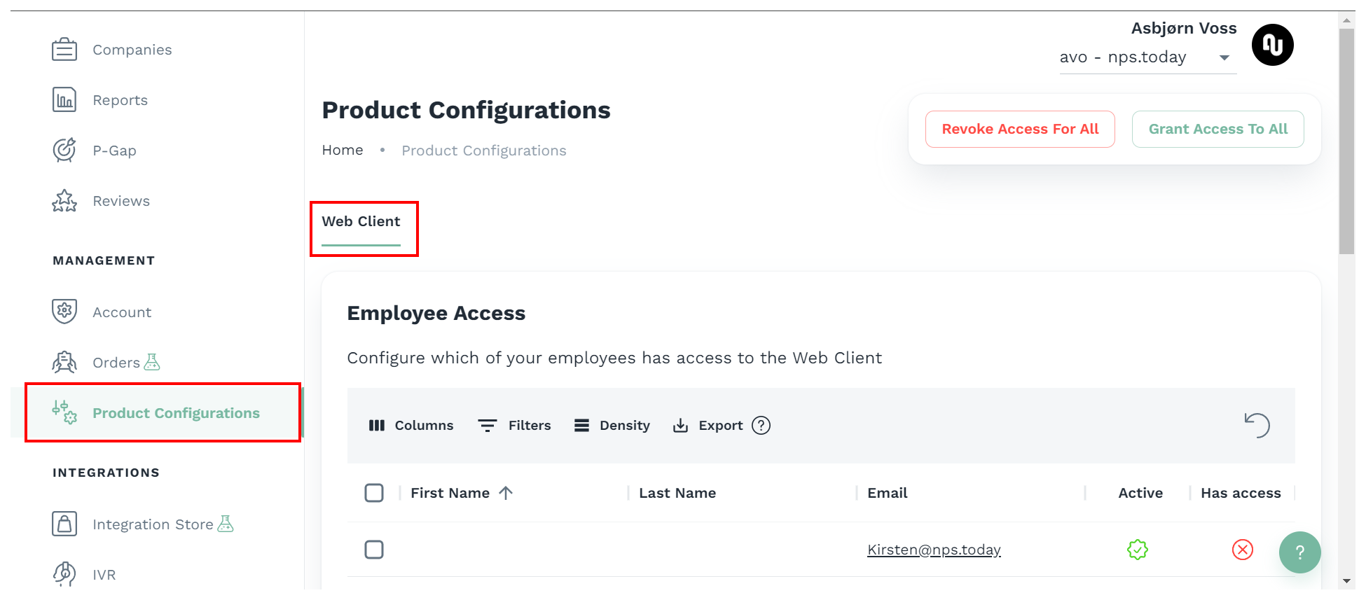 Product Configuration