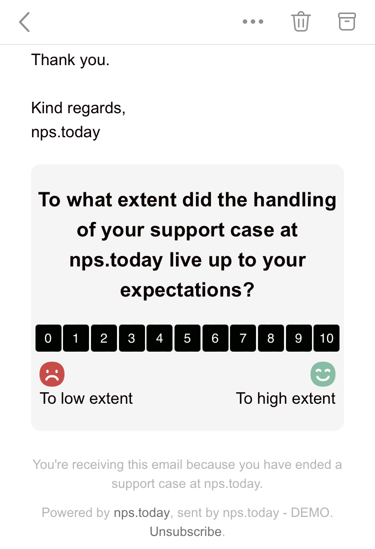 NPS notification - phone