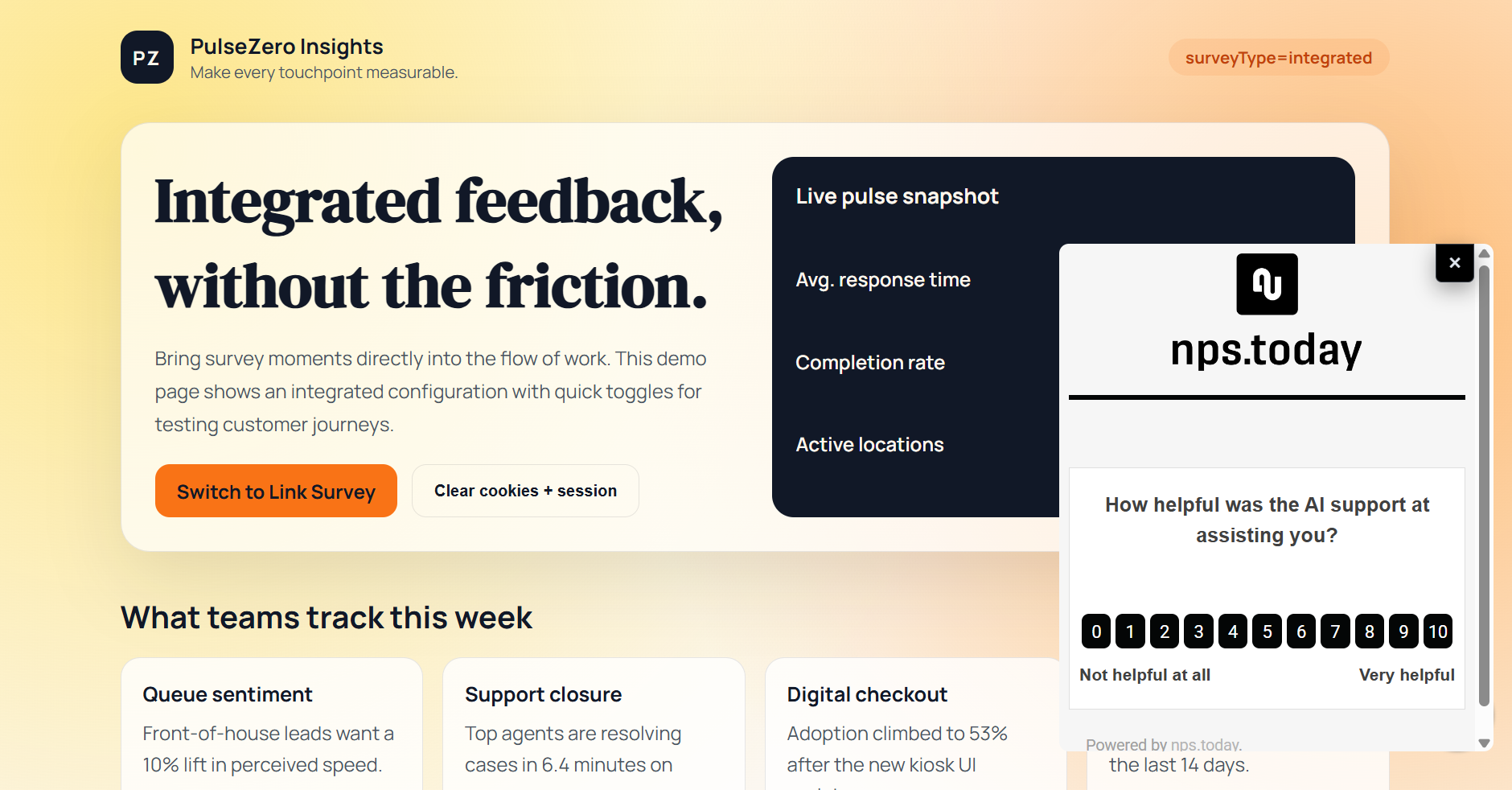 Integrated Survey Example