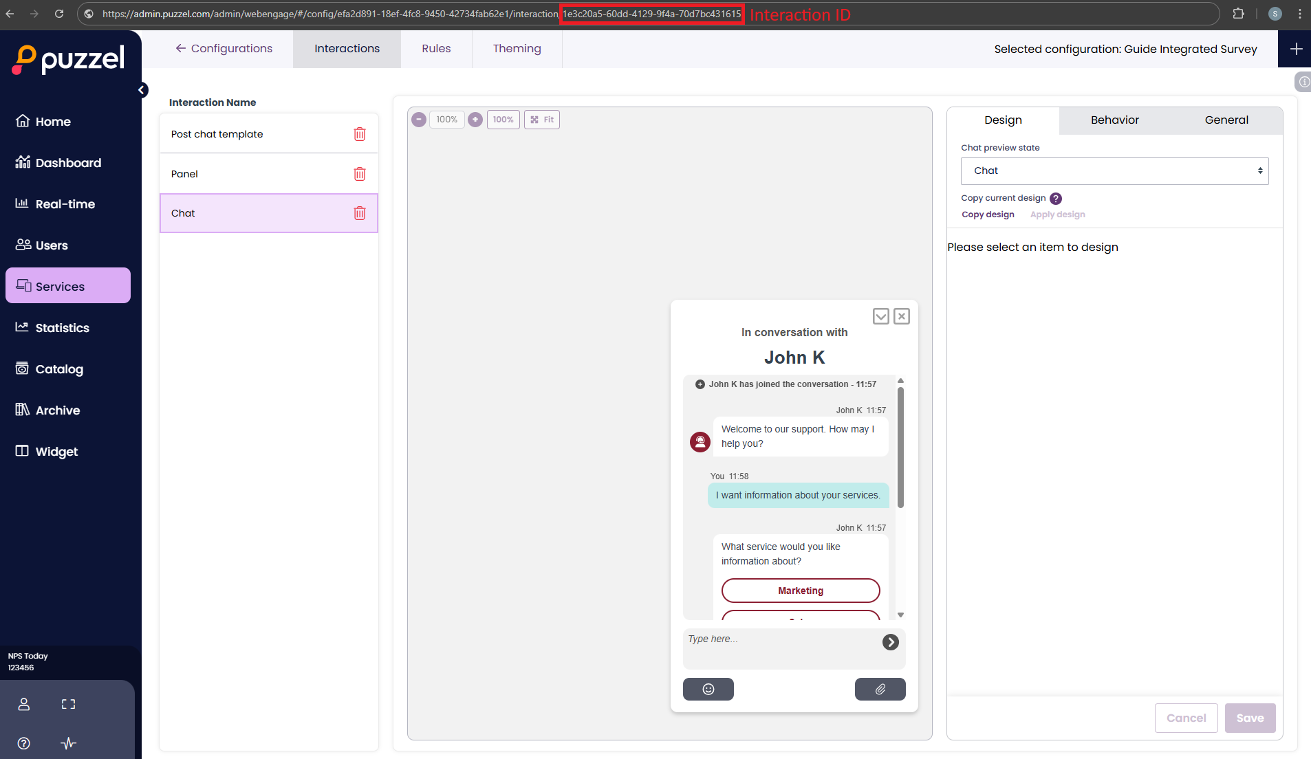 Integrated Survey Example